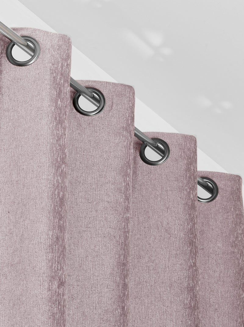 Rideau  - Effet velours velouté uni Rose clair - Kiabi
