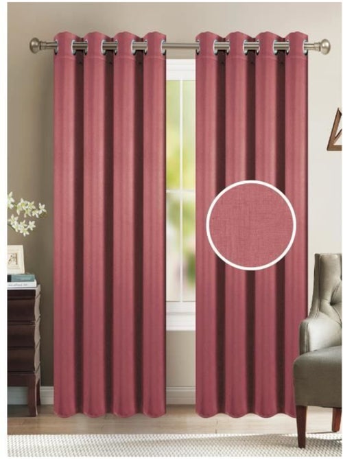 Rideau - home deco - 140 x 260 cm - effet lin - rose - prêt-à-poser - lavable 30°c - Kiabi Rideau - home deco - 140 x 260 cm - effet lin - rose - prêt-à-poser - lavable 30°c - Kiabi