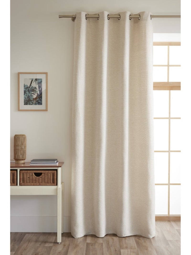 Rideau - Le Fil d'Ariane - 100% Polyester Beige sable - Kiabi