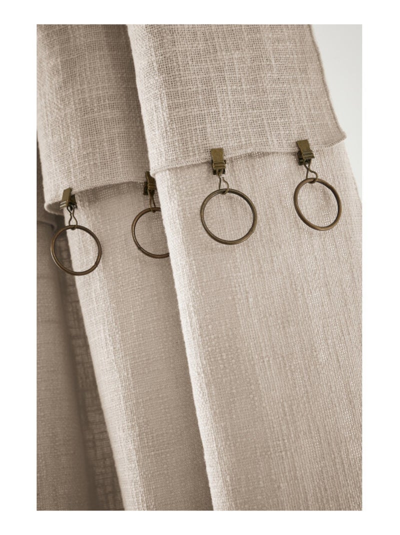 Rideau - L'effet papillon - 100% Coton Beige - Kiabi