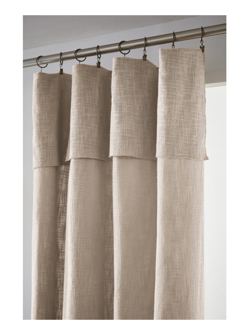 Rideau - L'effet papillon - 100% Coton Beige - Kiabi