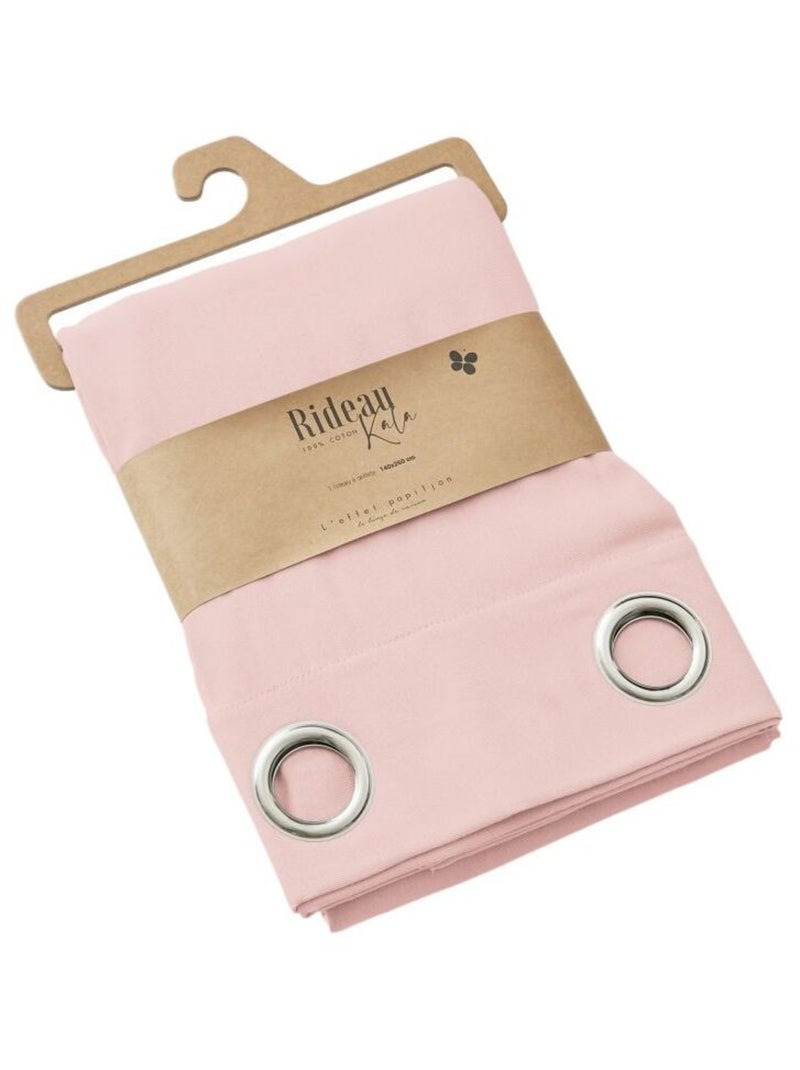 Rideau - L'effet papillon - 100% Coton Rose pâle - Kiabi