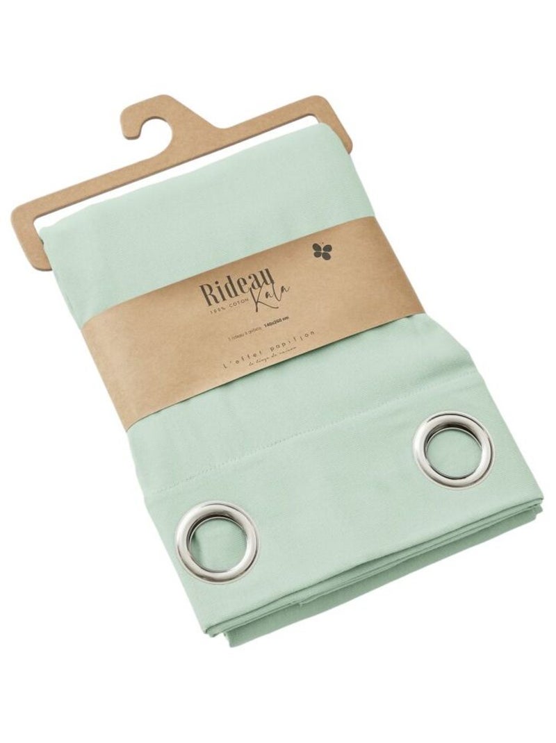 Rideau - L'effet papillon - 100% Coton Vert menthe - Kiabi