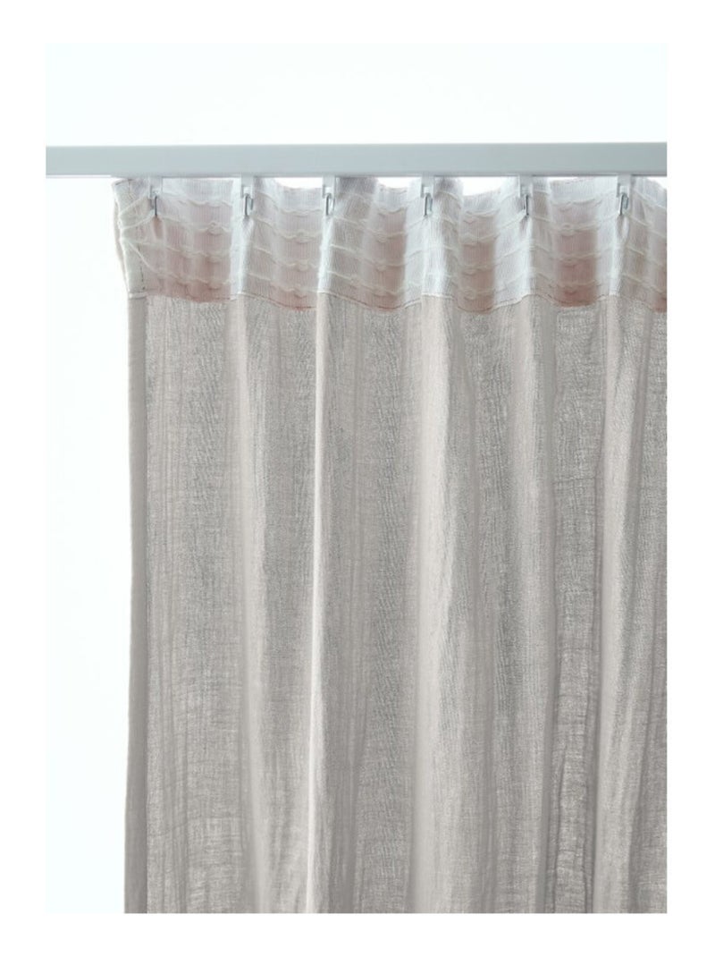 Rideau - L'effet papillon - 100% gaze de coton 125 gr/m² Blanc cassé - Kiabi