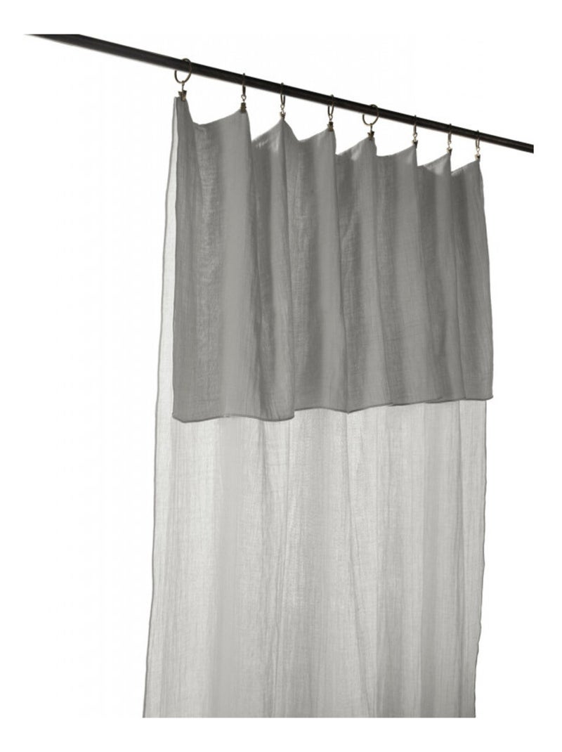Rideau - L'effet papillon - 100% gaze de coton 125 gr/m² Blanc cassé - Kiabi