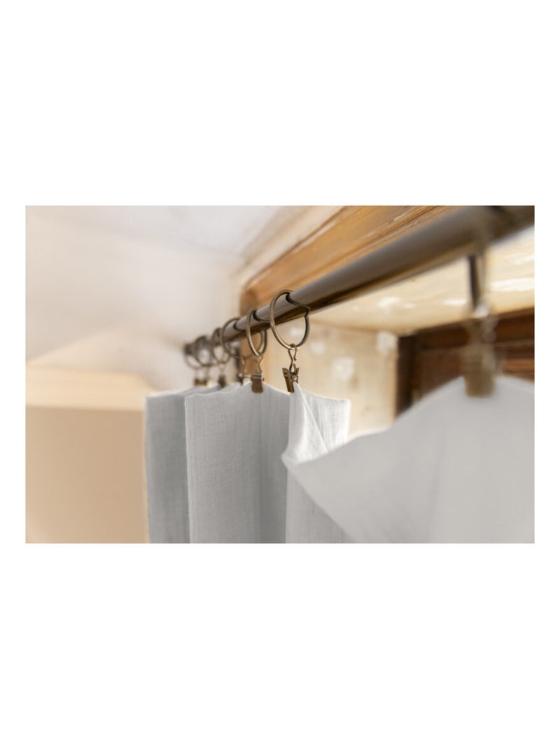 Rideau - L'effet papillon - 100% gaze de coton 125 gr/m² Blanc cassé - Kiabi