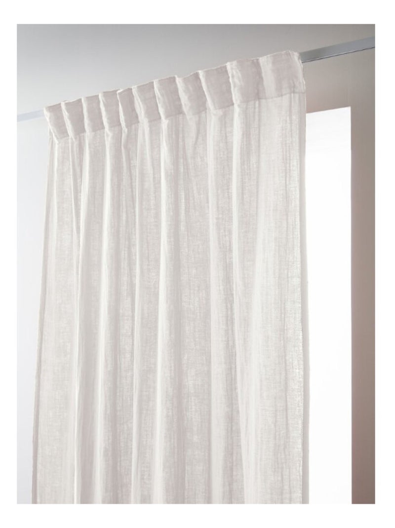 Rideau - L'effet papillon - 100% gaze de coton 125 gr/m² Blanc - Kiabi