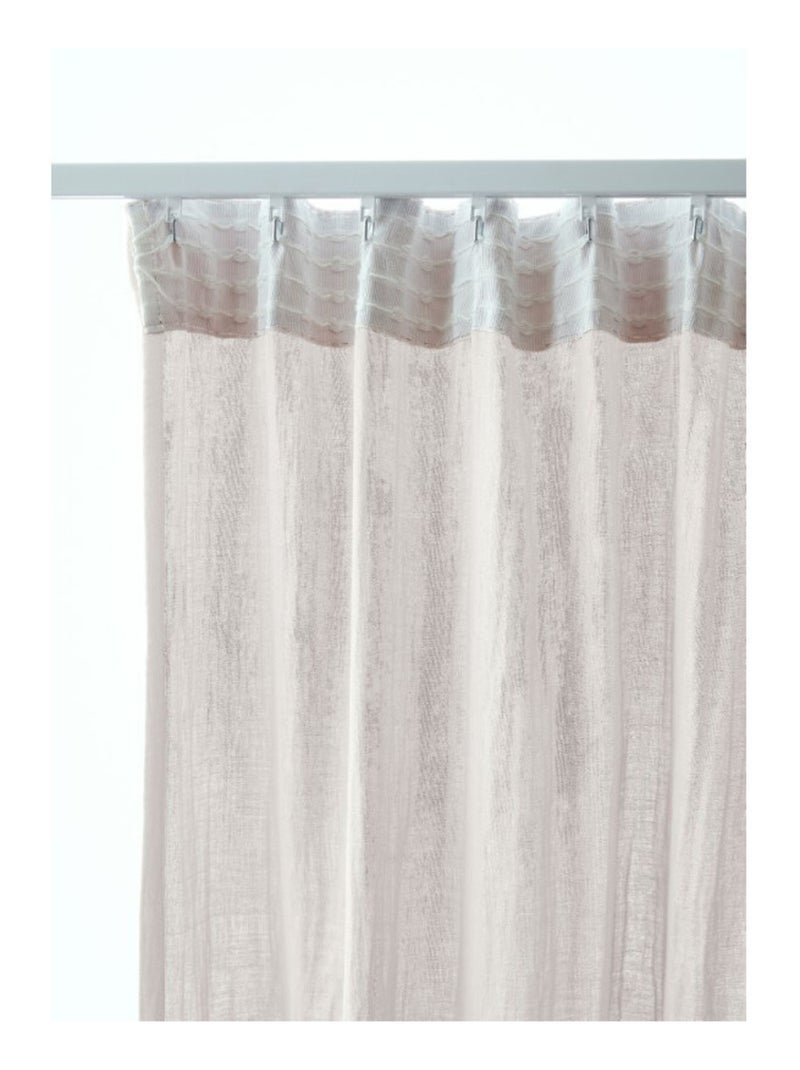 Rideau - L'effet papillon - 100% gaze de coton 125 gr/m² Blanc Perlé - Kiabi