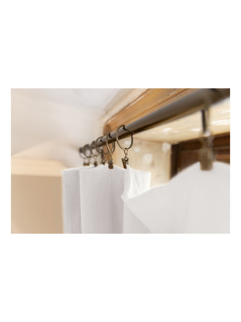 Rideau - L'effet papillon - 100% gaze de coton 125 gr/m² Blanc Perlé - Kiabi