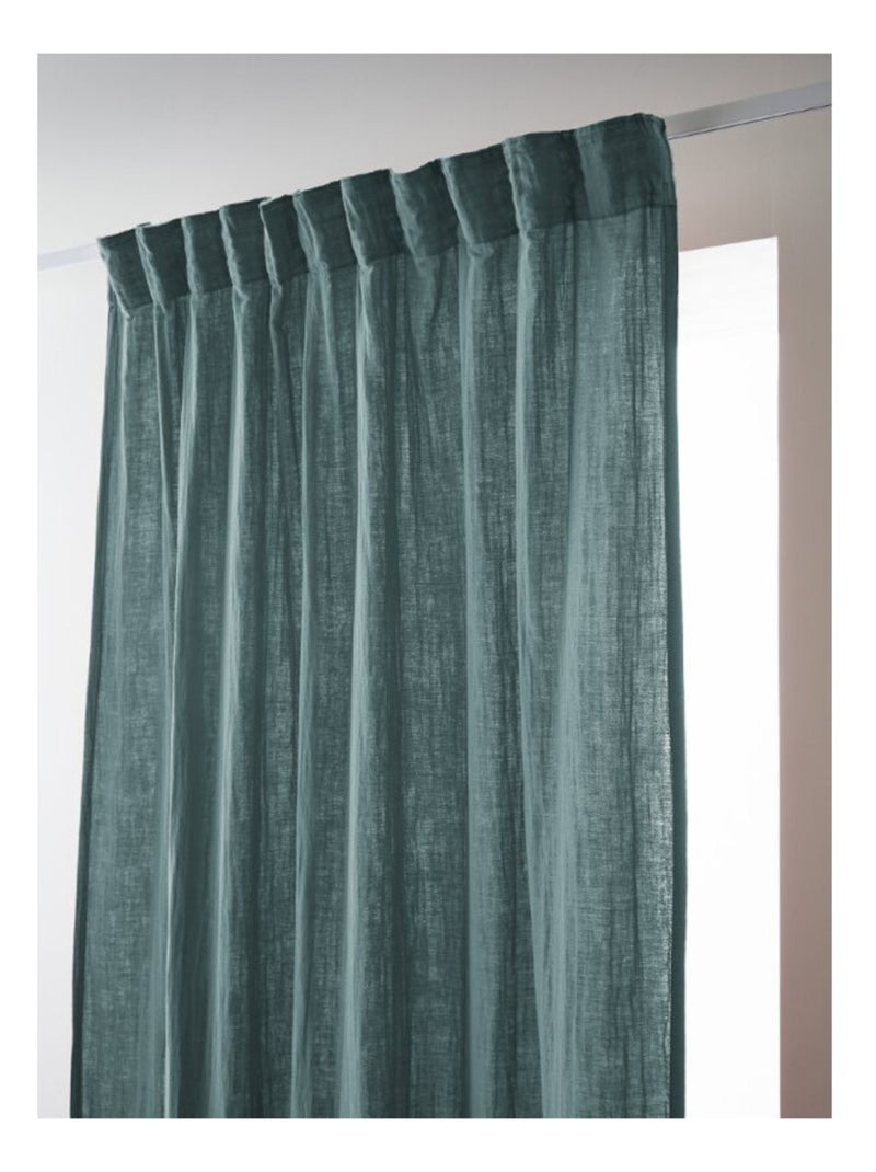 Rideau - L'effet papillon - 100% gaze de coton 125 gr/m² Bleu - Kiabi