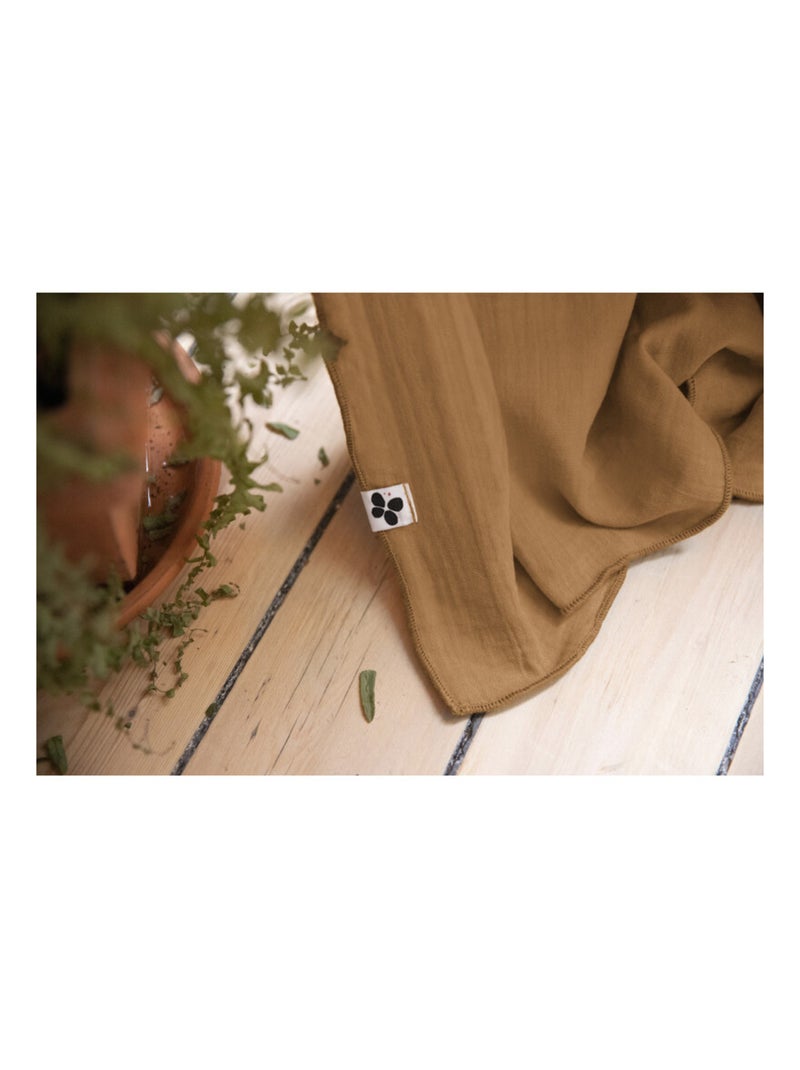 Rideau - L'effet papillon - 100% gaze de coton 125 gr/m² Camel - Kiabi