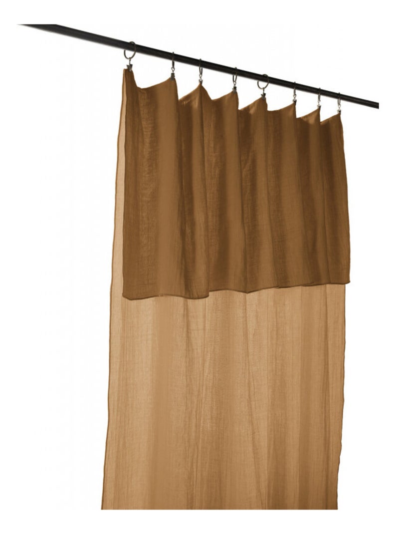 Rideau - L'effet papillon - 100% gaze de coton 125 gr/m² Camel - Kiabi