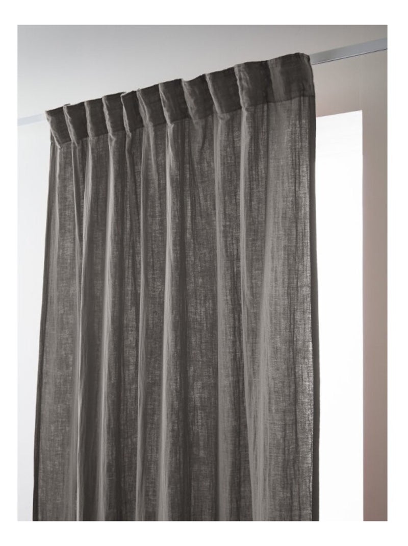 Rideau - L'effet papillon - 100% gaze de coton 125 gr/m² Gris - Kiabi