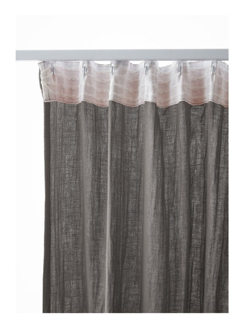 Rideau - L'effet papillon - 100% gaze de coton 125 gr/m² Gris souris - Kiabi
