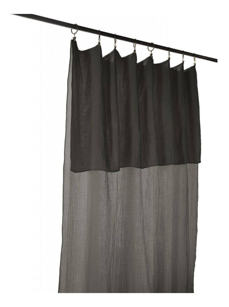 Rideau - L'effet papillon - 100% gaze de coton 125 gr/m² Gris souris - Kiabi