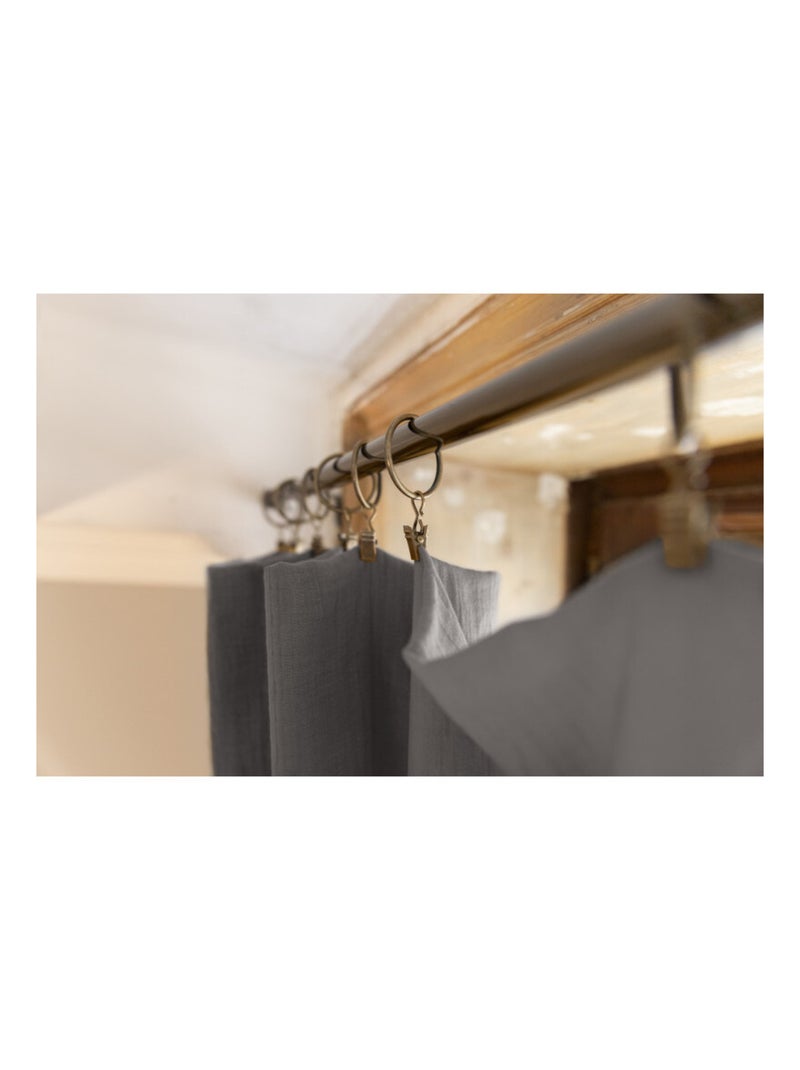 Rideau - L'effet papillon - 100% gaze de coton 125 gr/m² Gris souris - Kiabi