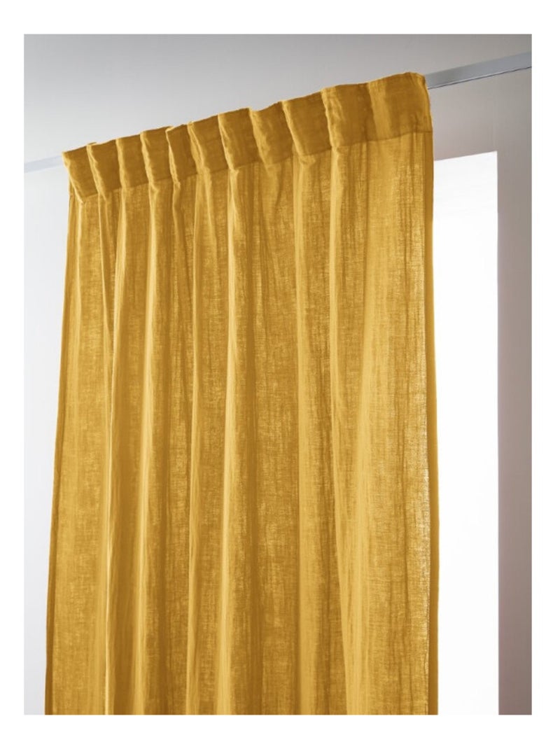 Rideau - L'effet papillon - 100% gaze de coton 125 gr/m² Jaune - Kiabi
