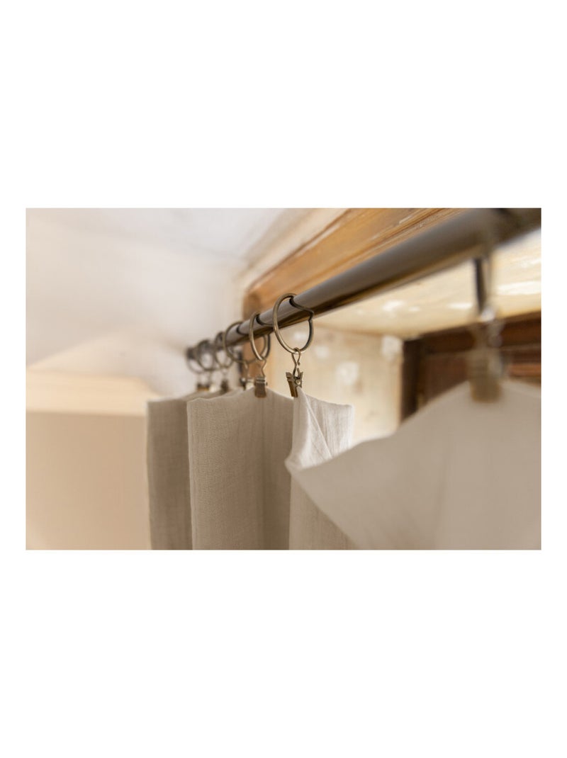Rideau - L'effet papillon - 100% gaze de coton 125 gr/m² Marron clair - Kiabi