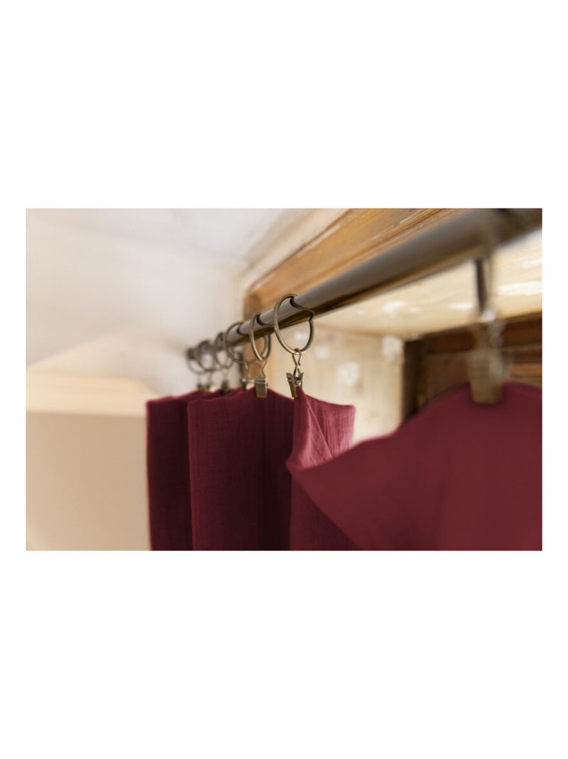 Rideau - L'effet papillon - 100% gaze de coton 125 gr/m² Noir Bordeaux - Kiabi