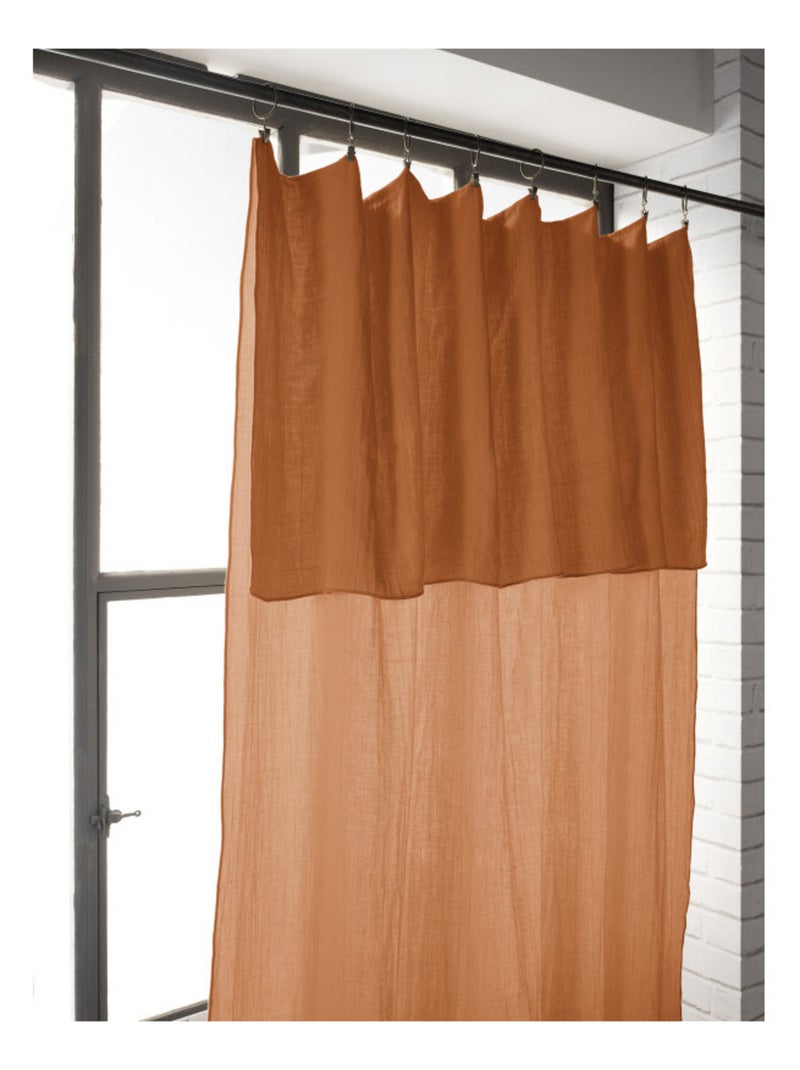 Rideau - L'effet papillon - 100% gaze de coton 125 gr/m² Orange - Kiabi