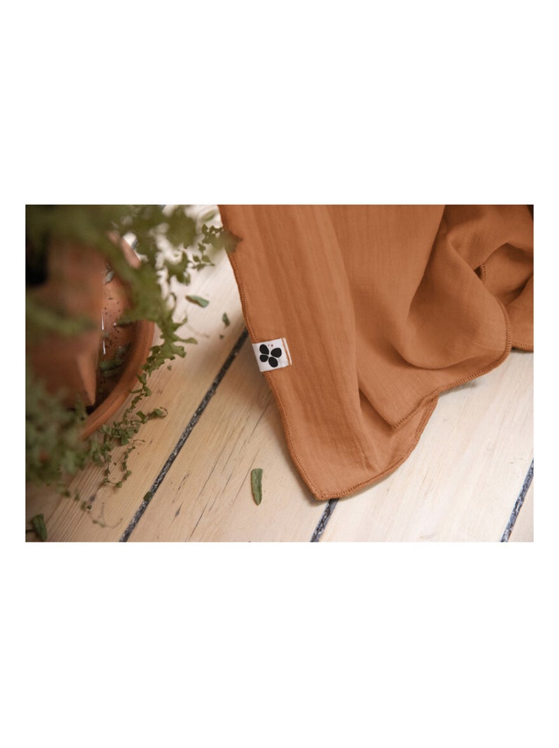 Rideau - L'effet papillon - 100% gaze de coton 125 gr/m² Orange - Kiabi