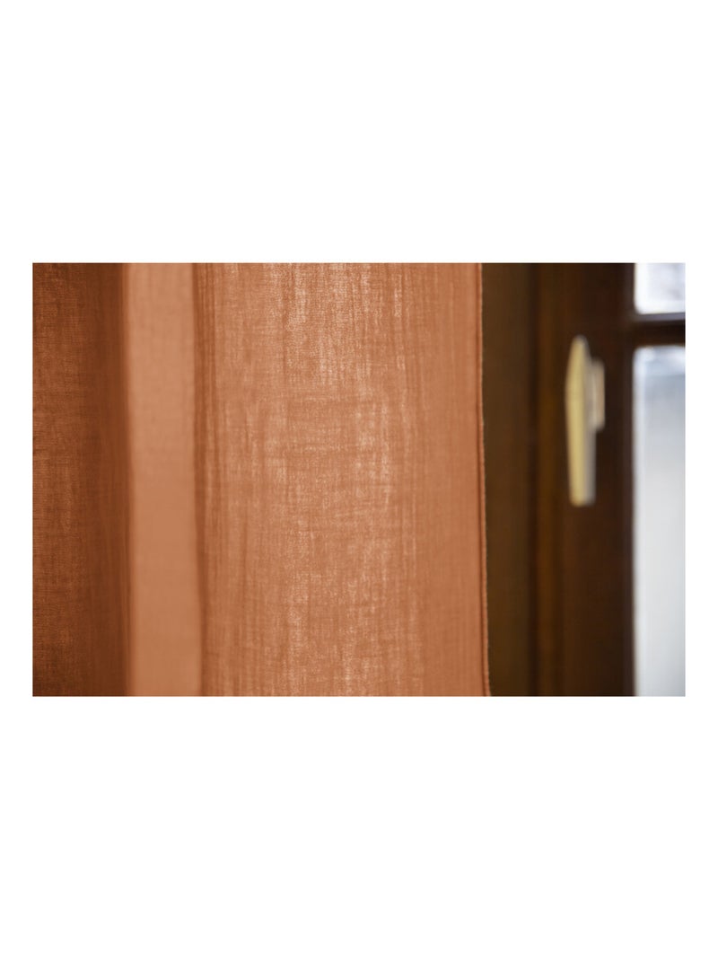 Rideau - L'effet papillon - 100% gaze de coton 125 gr/m² Orange - Kiabi