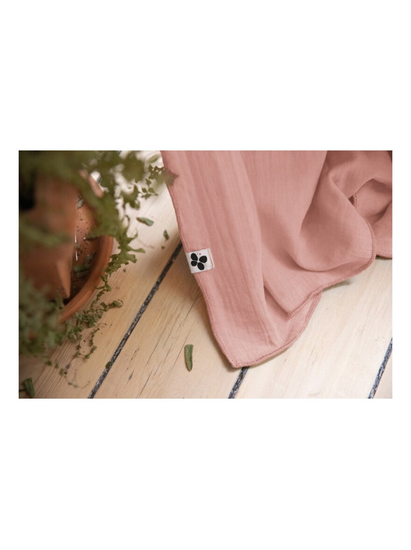 Rideau - L'effet papillon - 100% gaze de coton 125 gr/m² Peche - Kiabi
