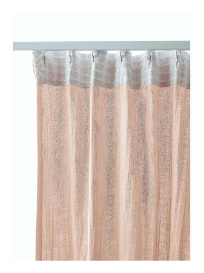 Rideau - L'effet papillon - 100% gaze de coton 125 gr/m² Rose clair - Kiabi