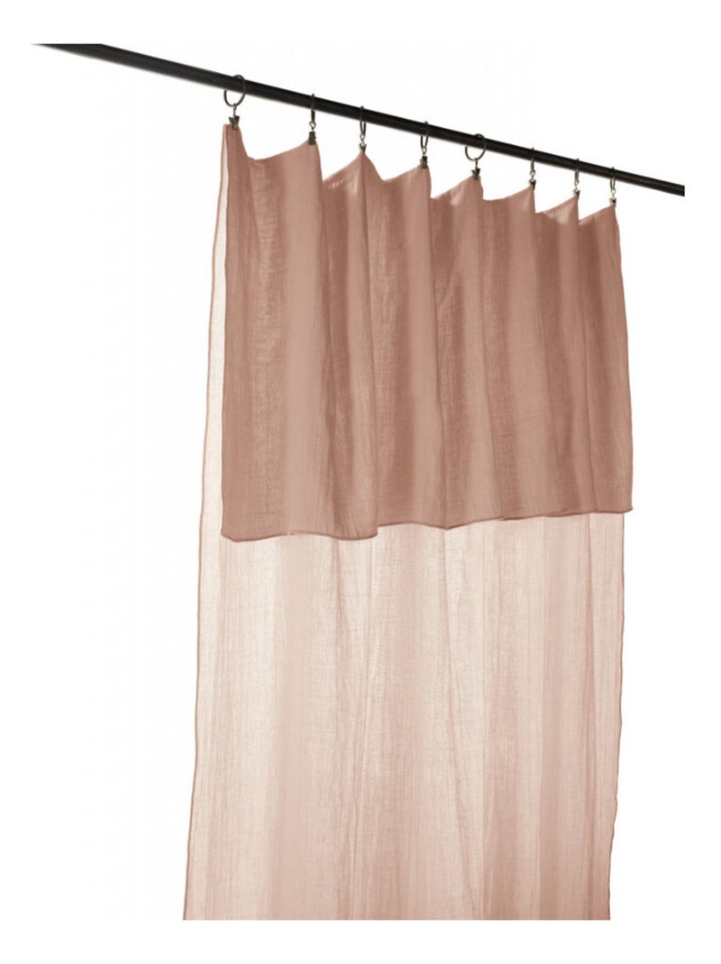 Rideau - L'effet papillon - 100% gaze de coton 125 gr/m² Rose clair - Kiabi