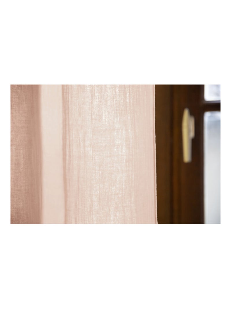 Rideau - L'effet papillon - 100% gaze de coton 125 gr/m² Rose clair - Kiabi