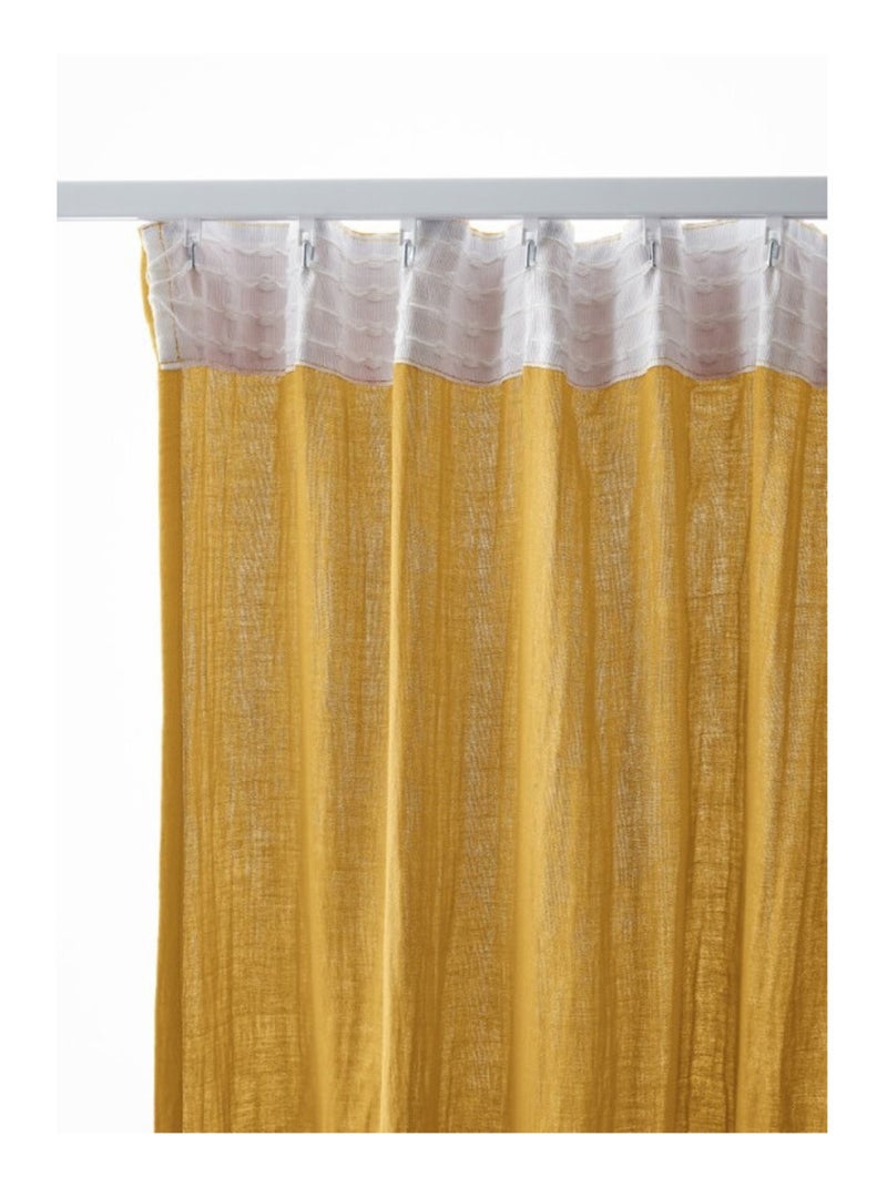 Rideau - L'effet papillon - 100% gaze de coton 125 gr/m² Safran - Kiabi