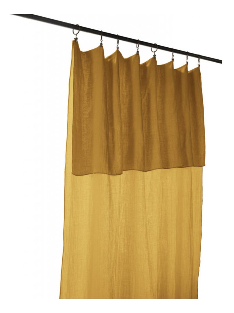 Rideau - L'effet papillon - 100% gaze de coton 125 gr/m² Safran - Kiabi
