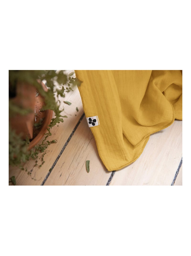 Rideau - L'effet papillon - 100% gaze de coton 125 gr/m² Safran - Kiabi