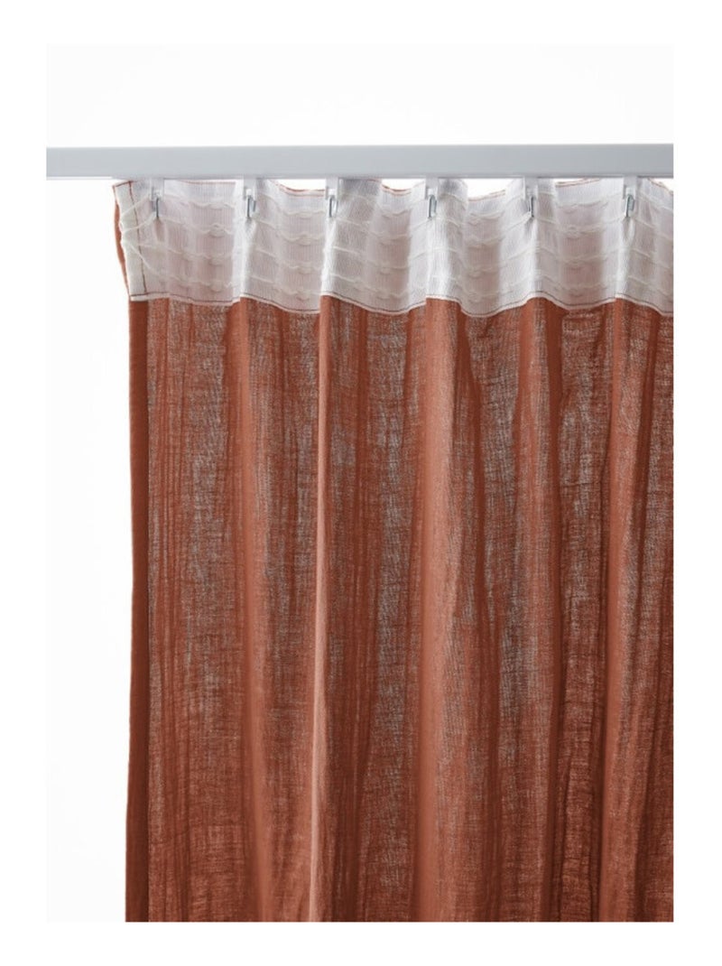 Rideau - L'effet papillon - 100% gaze de coton 125 gr/m² Terracotta - Kiabi