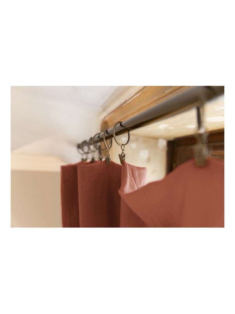 Rideau - L'effet papillon - 100% gaze de coton 125 gr/m² Terracotta - Kiabi