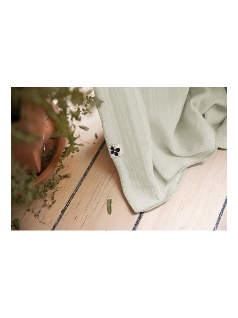 Rideau - L'effet papillon - 100% gaze de coton 125 gr/m² Vert d'eau - Kiabi