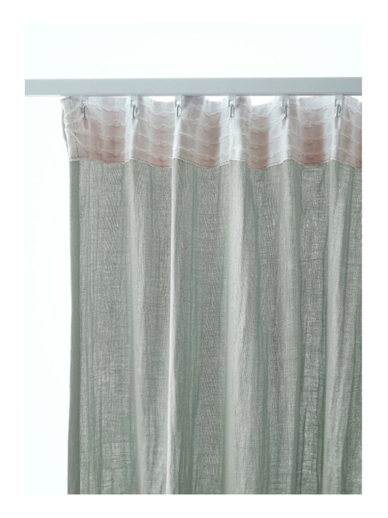 Rideau - L'effet papillon - 100% gaze de coton 125 gr/m² Vert tilleul - Kiabi