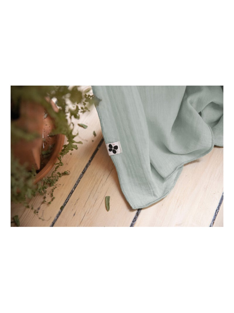 Rideau - L'effet papillon - 100% gaze de coton 125 gr/m² Vert tilleul - Kiabi