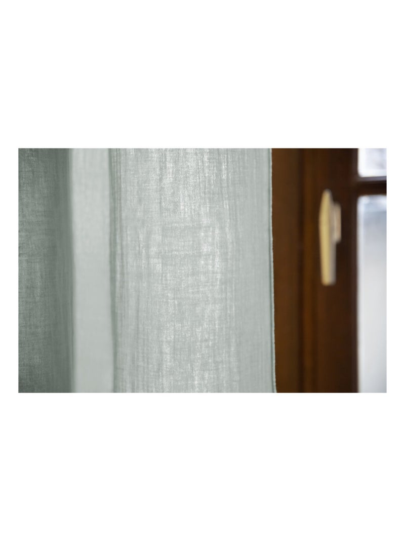 Rideau - L'effet papillon - 100% gaze de coton 125 gr/m² Vert tilleul - Kiabi