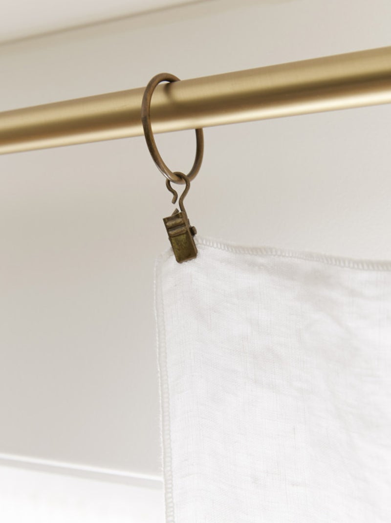 Rideau - L'effet papillon - 100% Lin lavé Blanc - Kiabi