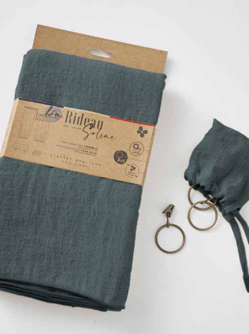 Rideau - L'effet papillon - 100% Lin lavé - Kiabi