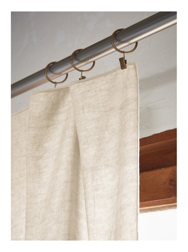 Rideau - L'effet papillon - 100% Lyocell (Tencel lavé ) Beige - Kiabi