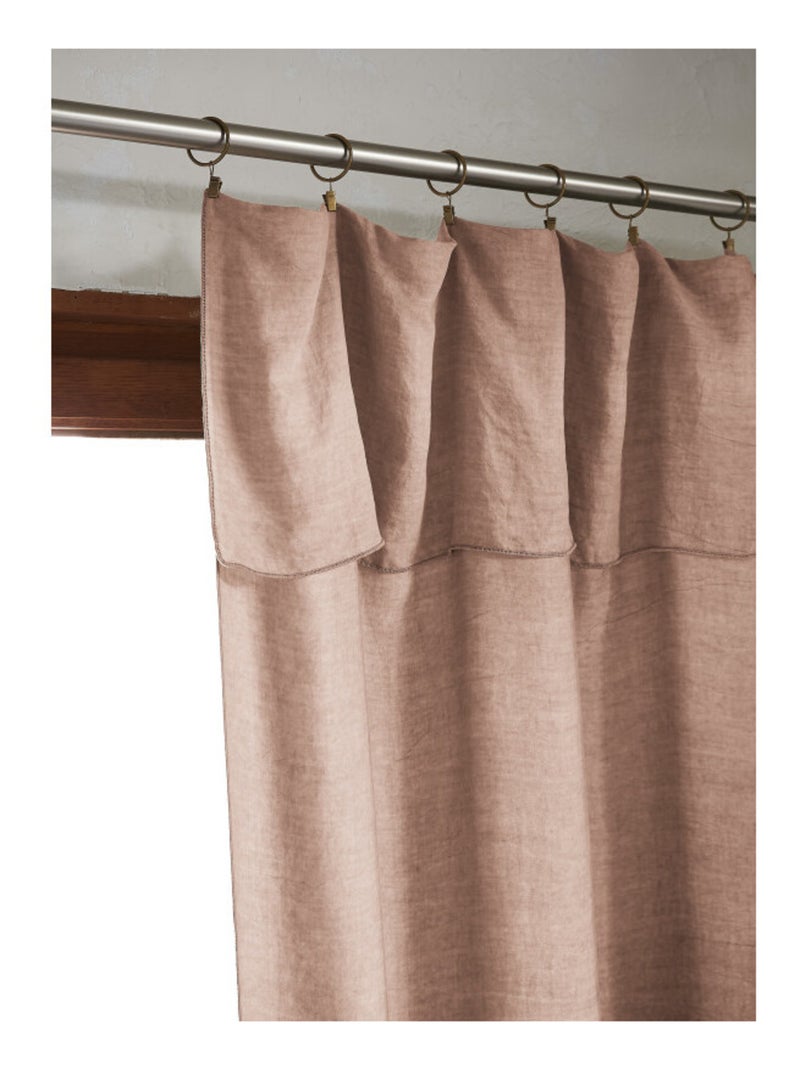 Rideau - L'effet papillon - 100% Lyocell (Tencel lavé ) Blush - Kiabi