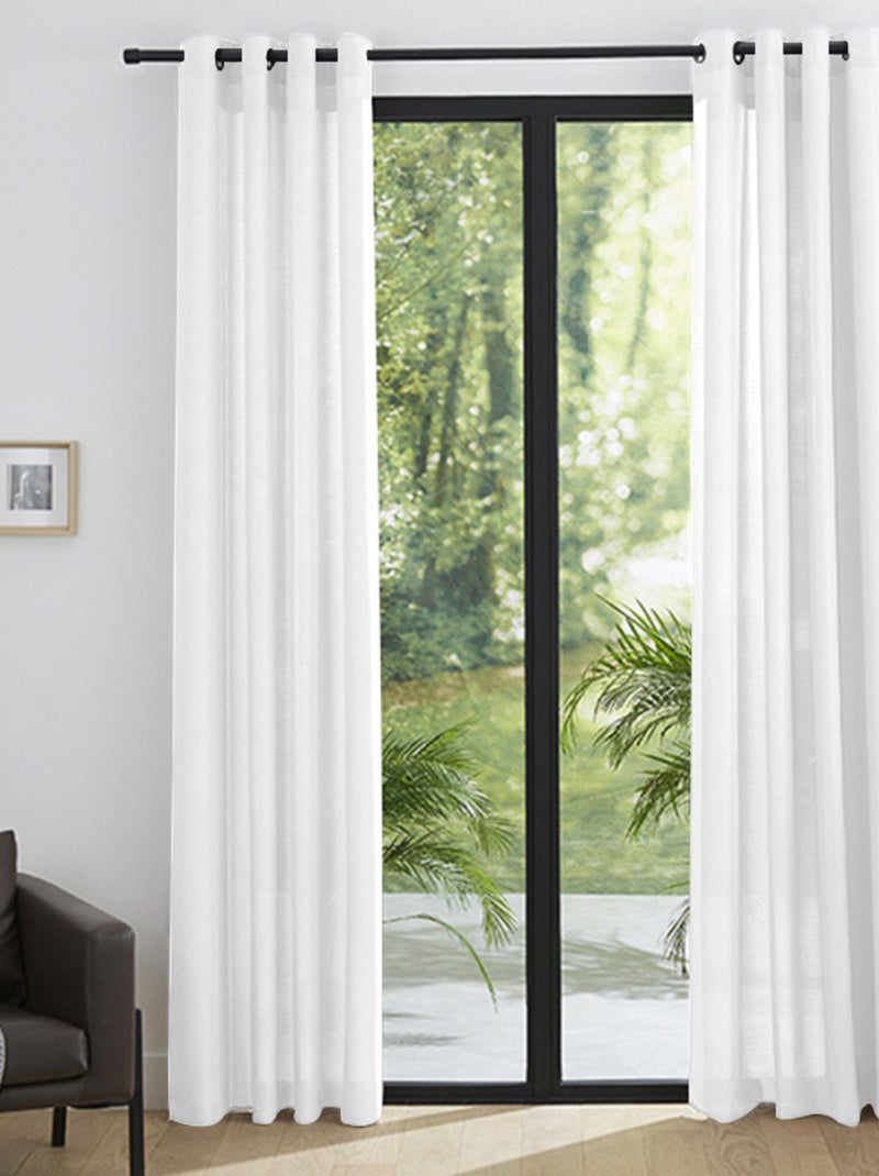 Rideau - Univers Décor - 100% Polyester Blanc - Kiabi