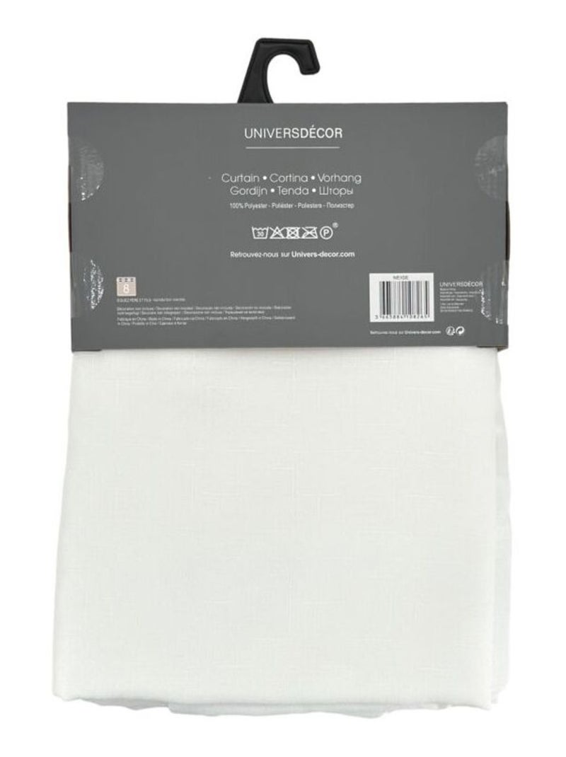 Rideau - Univers Décor - 100% Polyester Blanc - Kiabi