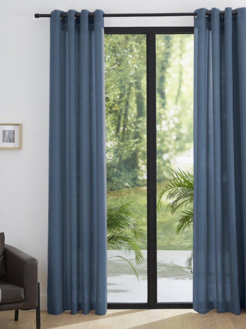 Rideau - Univers Décor - 100% Polyester Bleu - Kiabi