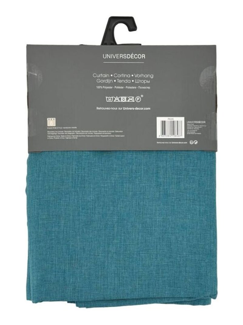 Rideau - Univers Décor - 100% Polyester Bleu paon - Kiabi