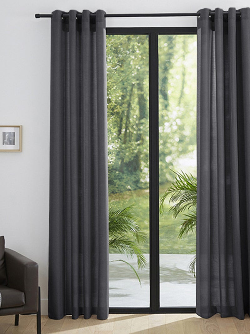 Rideau - Univers Décor - 100% Polyester Gris - Kiabi