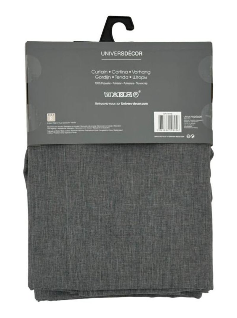 Rideau - Univers Décor - 100% Polyester Gris - Kiabi