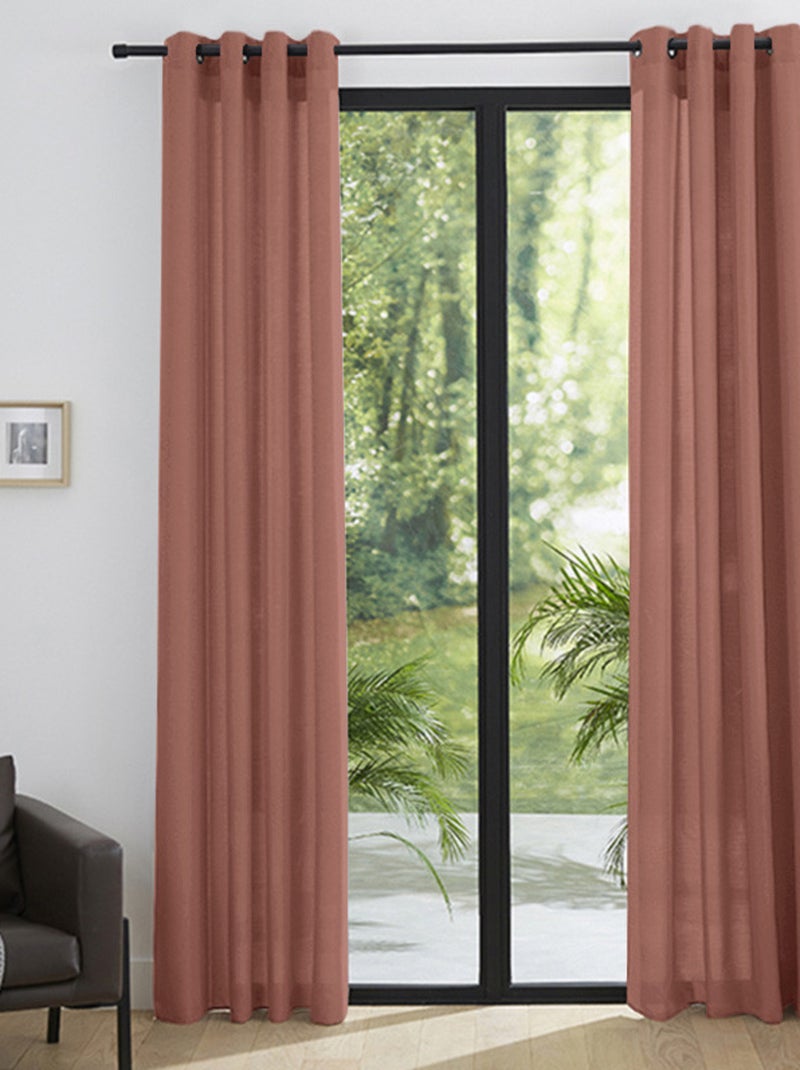 Rideau - Univers Décor - 100% Polyester Rose - Kiabi